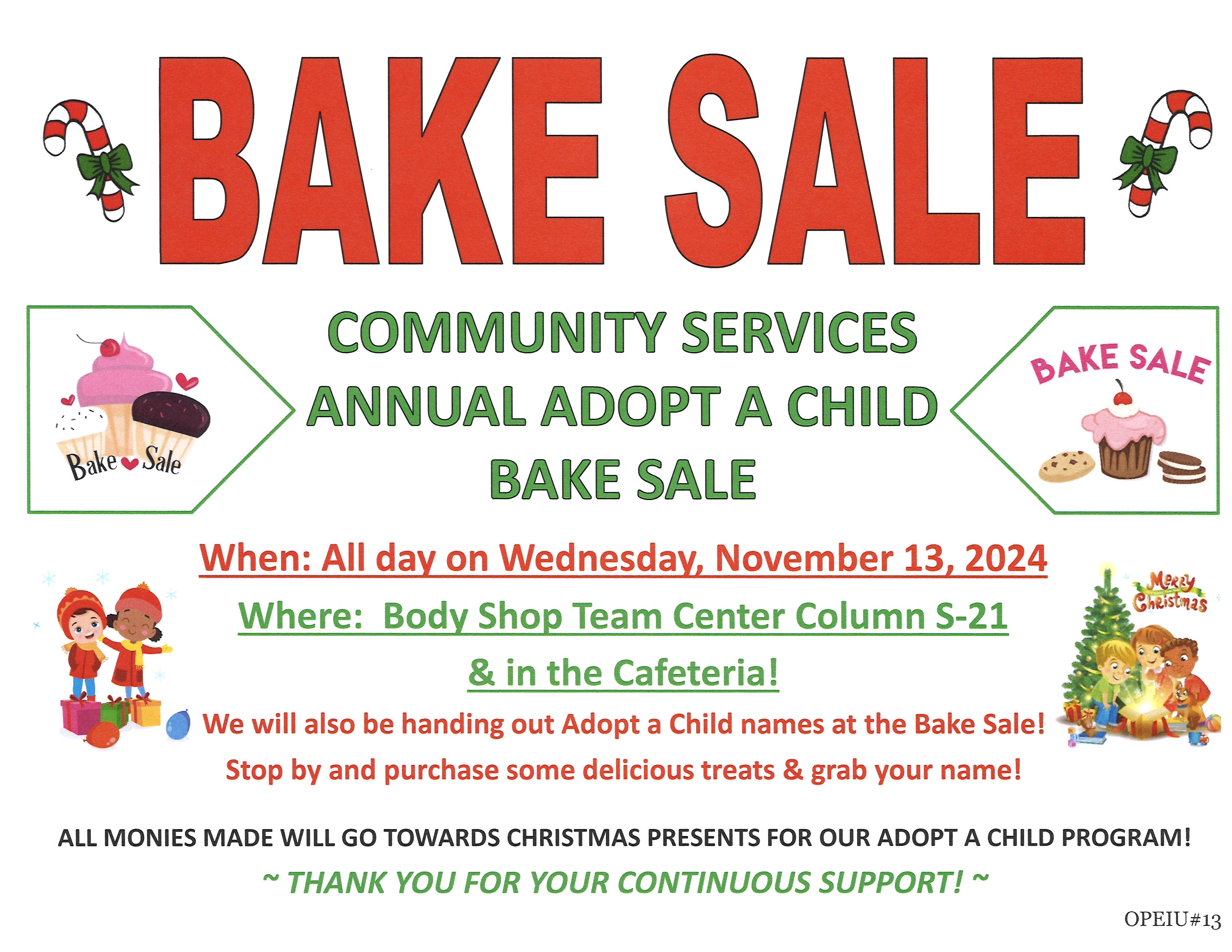 Adopt-a-Child  Bake Sale