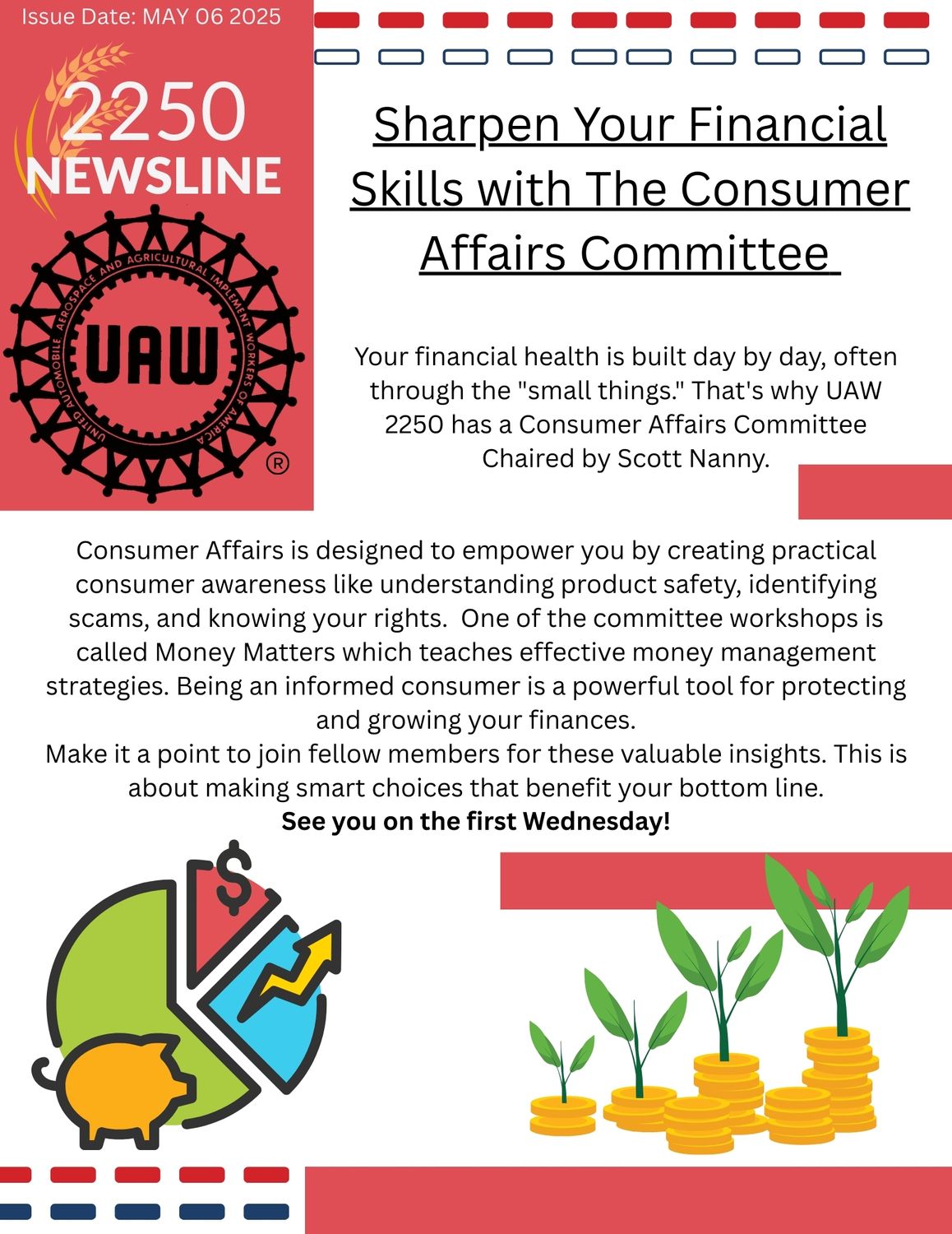 Your Newsline: Money Matters, New Members, Paid Leave Law