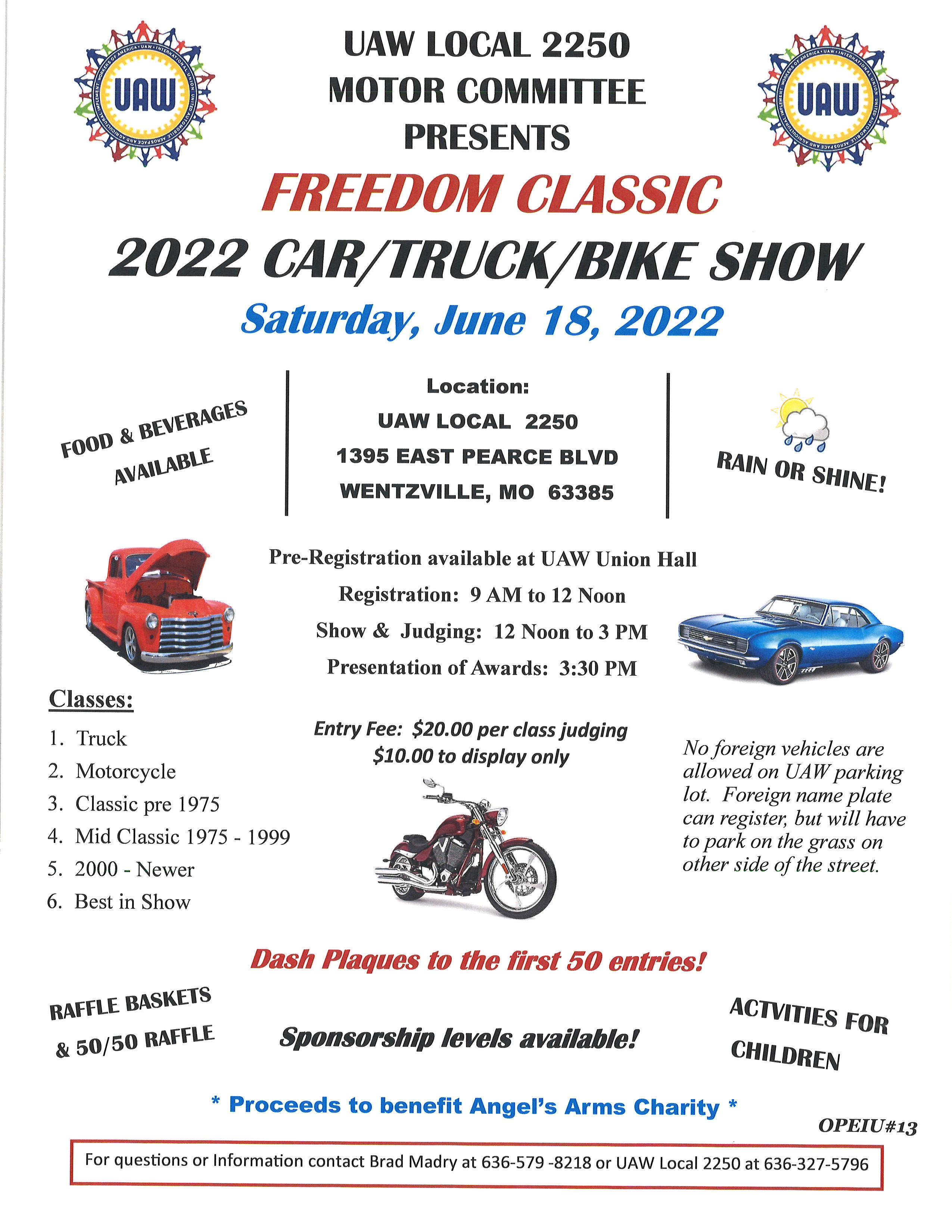 Motor Committee: 2022 Car/Truck/Bike Show in June!