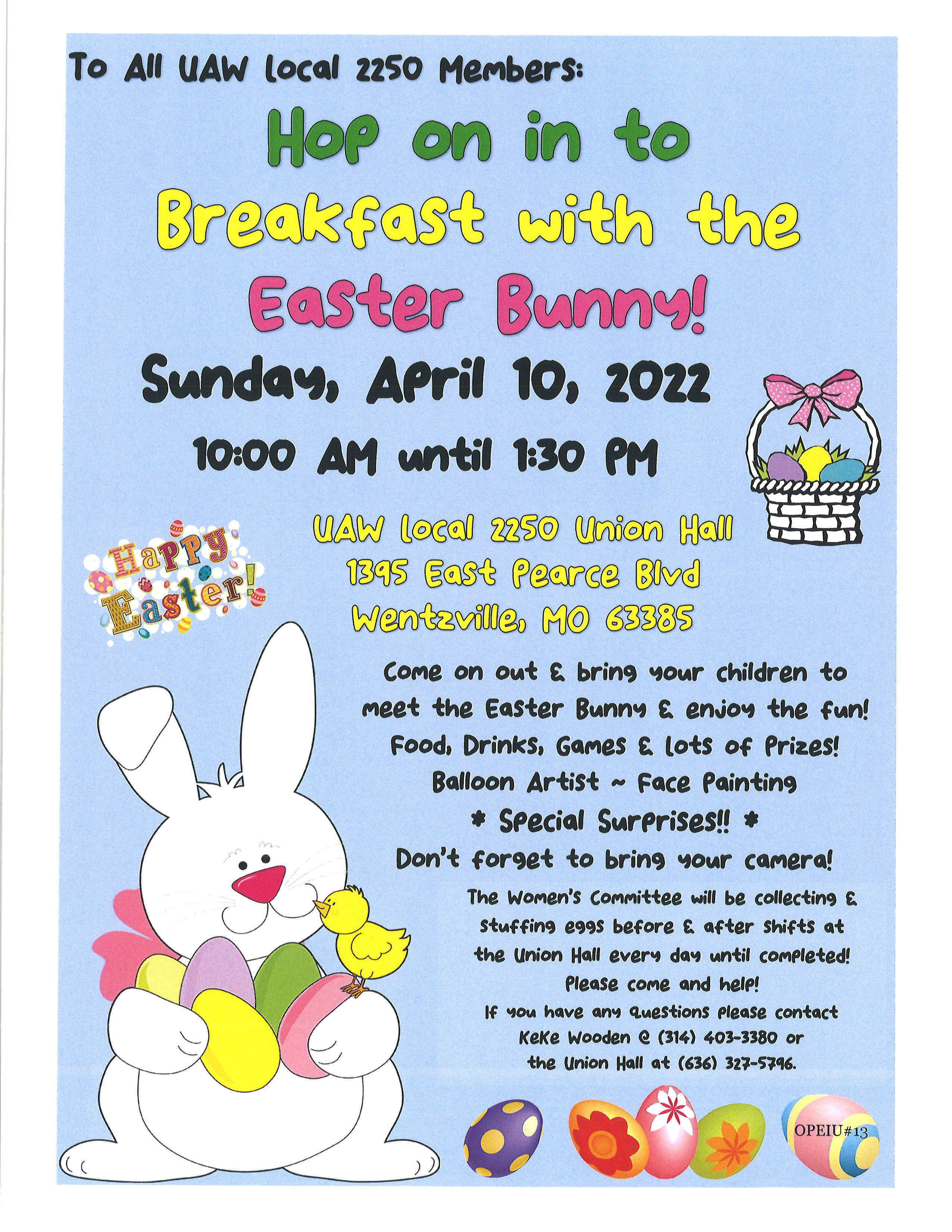 Get Hoppin’ To Easter Breakfast At The Hall!