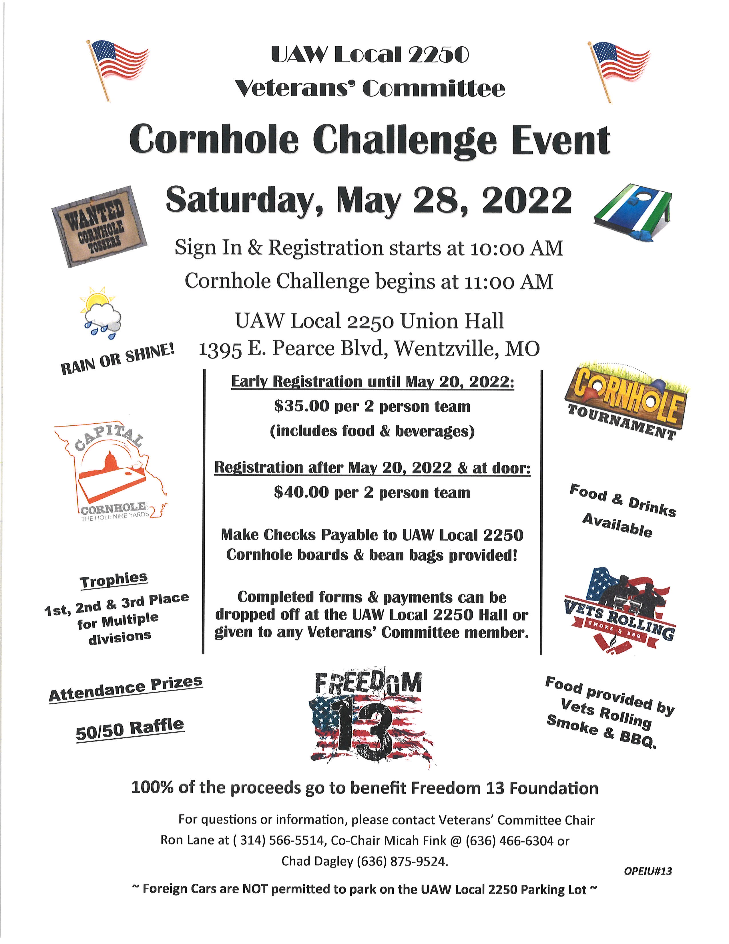 Veterans Committee Throws Cornhole Challenge!