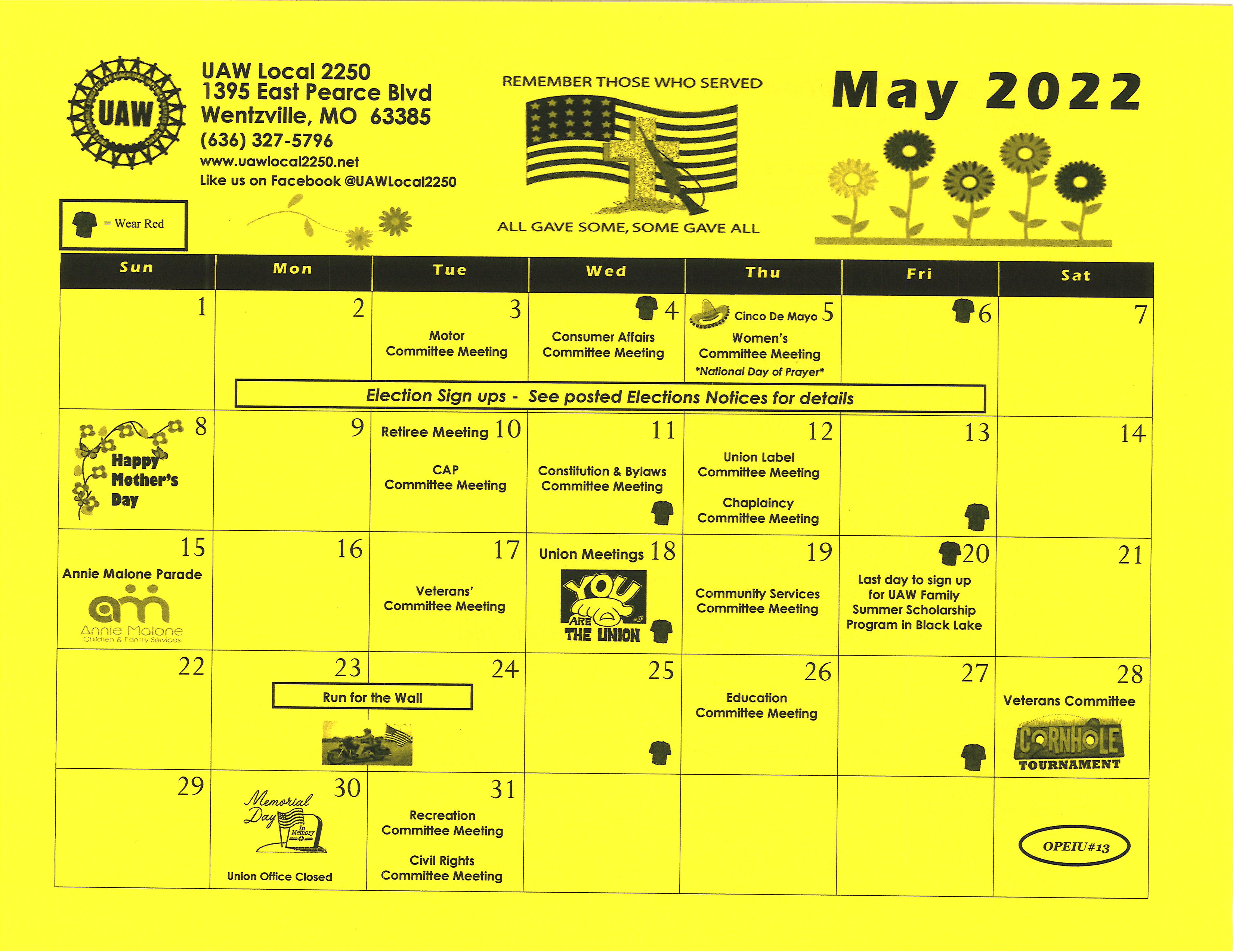 May Calendar