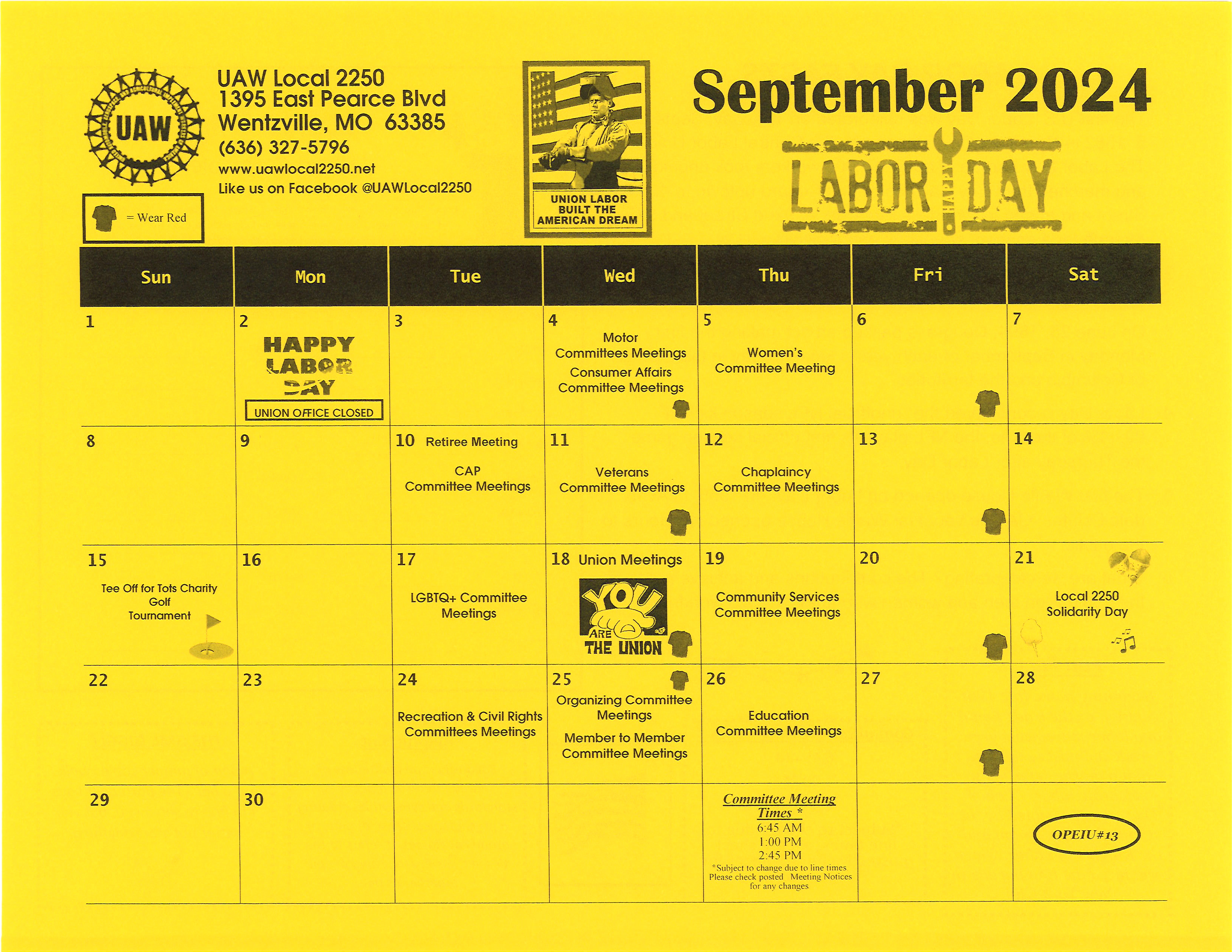 Fall Into September: Labor Day and Solidarity Day!