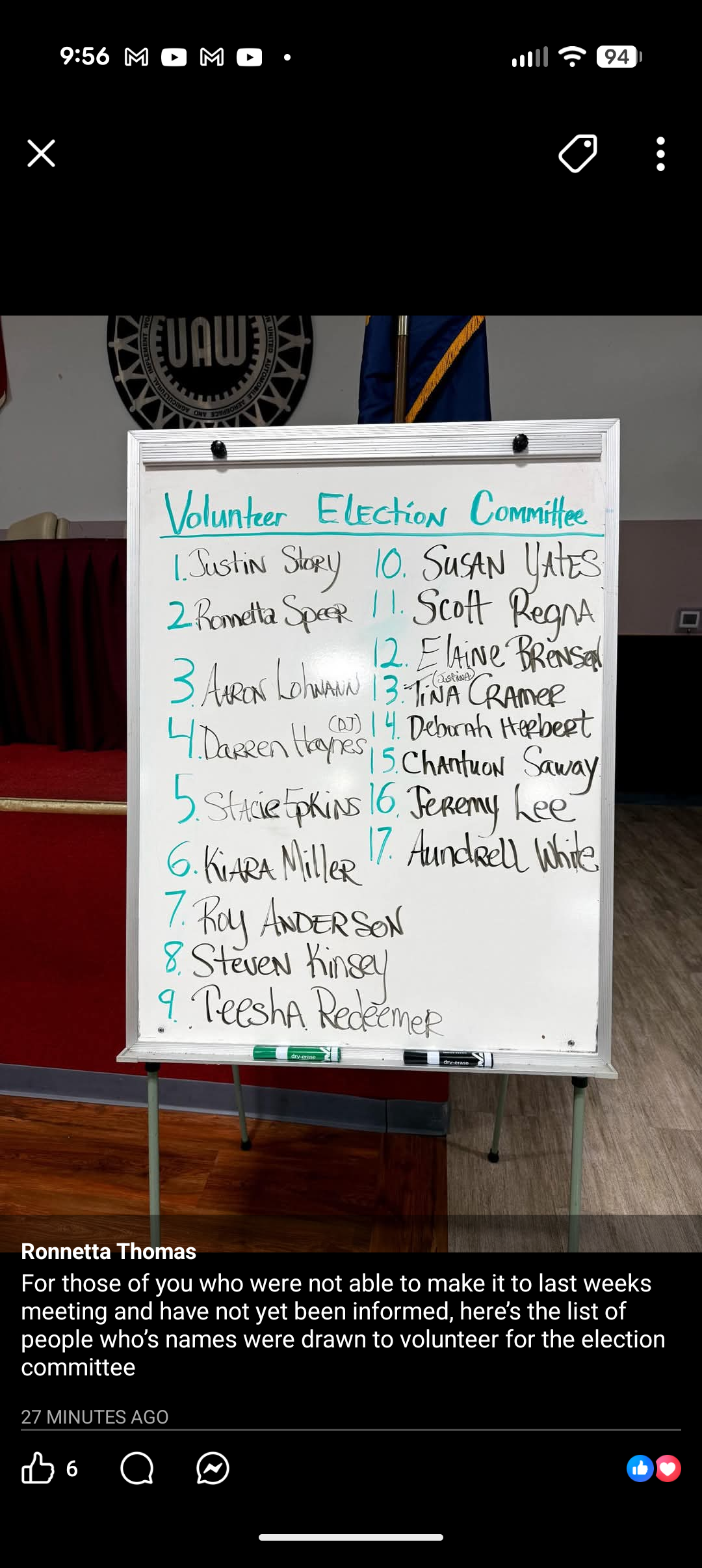 Welcome The New Volunteer Election Committee!