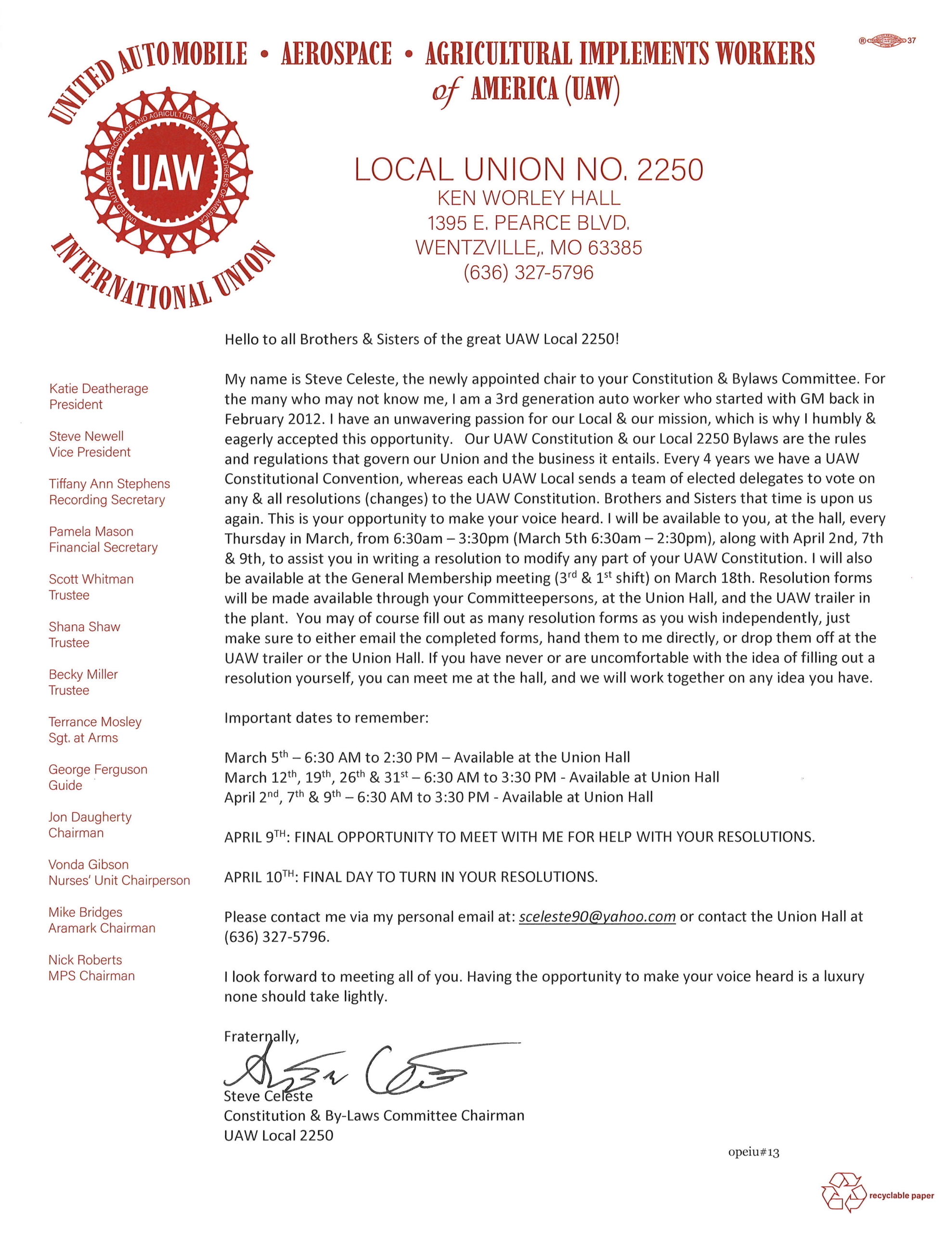 Get Ready For The UAW Constitutional Convention!