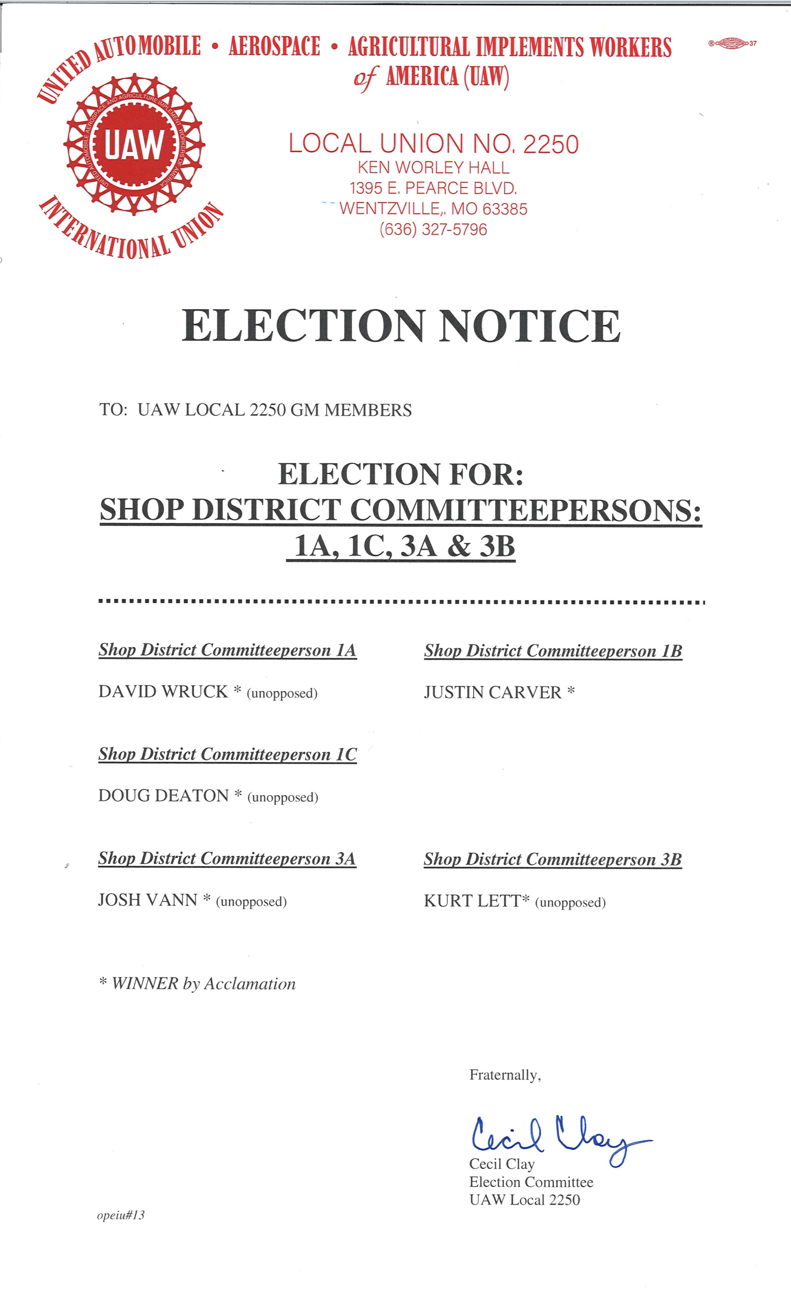 Election Notice