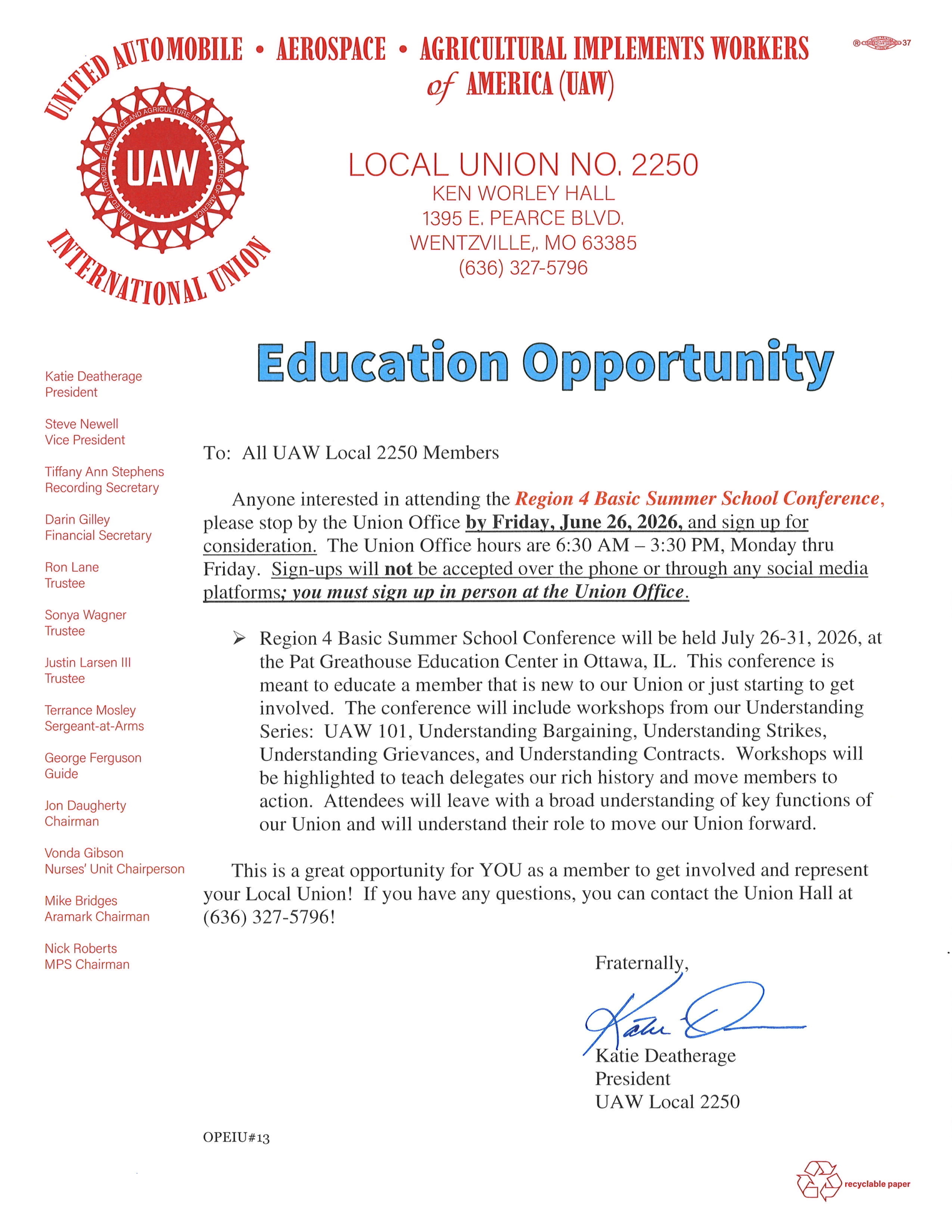 This Union Wants You!